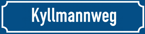 Straßenschild Kyllmannweg