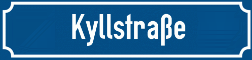 Straßenschild Kyllstraße