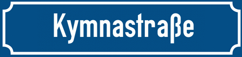 Straßenschild Kymnastraße zum kostenlosen Download