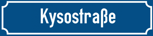 Straßenschild Kysostraße