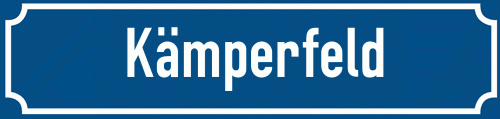 Straßenschild Kämperfeld