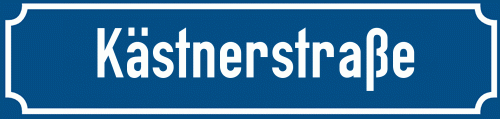 Straßenschild Kästnerstraße zum kostenlosen Download