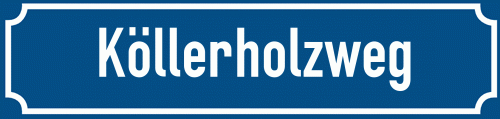 Straßenschild Köllerholzweg zum kostenlosen Download
