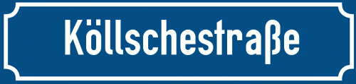Straßenschild Köllschestraße zum kostenlosen Download