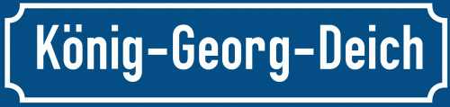 Straßenschild König-Georg-Deich