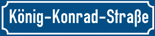 Straßenschild König-Konrad-Straße