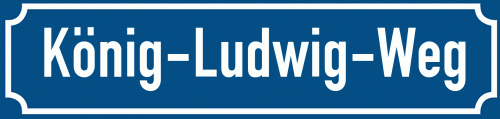 Straßenschild König-Ludwig-Weg