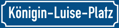 Straßenschild Königin-Luise-Platz
