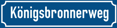 Straßenschild Königsbronnerweg