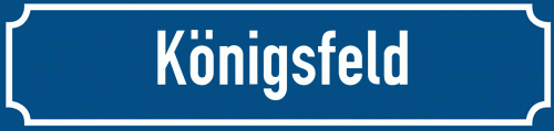Straßenschild Königsfeld