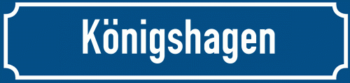 Straßenschild Königshagen