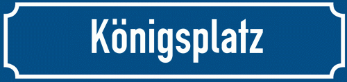 Straßenschild Königsplatz