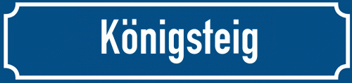 Straßenschild Königsteig