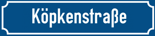 Straßenschild Köpkenstraße