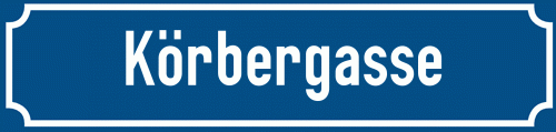 Straßenschild Körbergasse