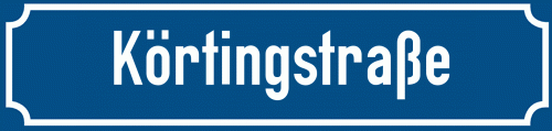 Straßenschild Körtingstraße