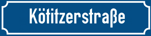 Straßenschild Kötitzerstraße