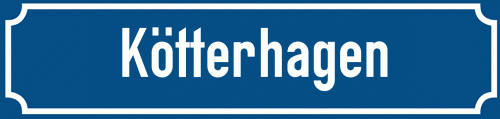 Straßenschild Kötterhagen