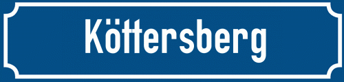 Straßenschild Köttersberg
