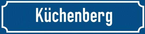 Straßenschild Küchenberg