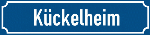 Straßenschild Kückelheim