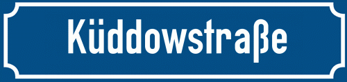 Straßenschild Küddowstraße
