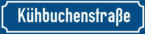 Straßenschild Kühbuchenstraße