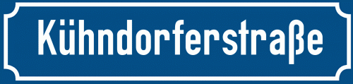 Straßenschild Kühndorferstraße zum kostenlosen Download