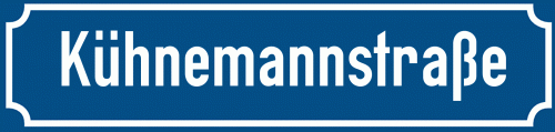 Straßenschild Kühnemannstraße