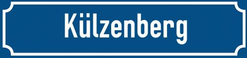 Straßenschild Külzenberg