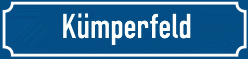 Straßenschild Kümperfeld