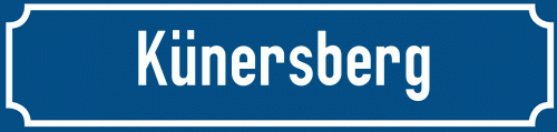 Straßenschild Künersberg