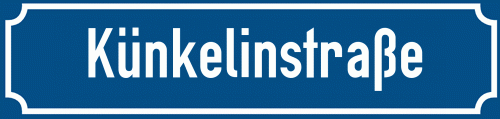 Straßenschild Künkelinstraße zum kostenlosen Download