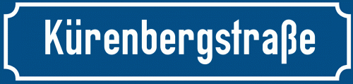 Straßenschild Kürenbergstraße