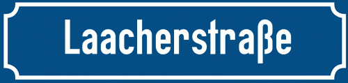 Straßenschild Laacherstraße