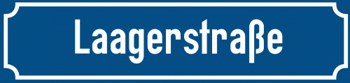 Straßenschild Laagerstraße