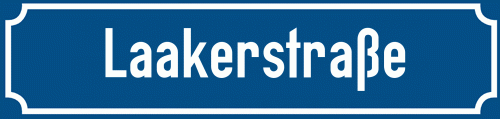 Straßenschild Laakerstraße