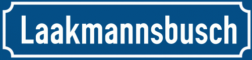 Straßenschild Laakmannsbusch zum kostenlosen Download