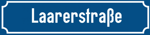 Straßenschild Laarerstraße