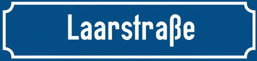 Straßenschild Laarstraße