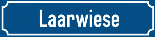 Straßenschild Laarwiese
