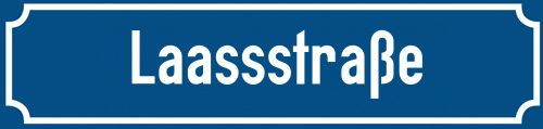 Straßenschild Laassstraße