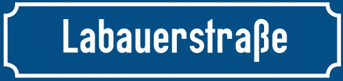 Straßenschild Labauerstraße zum kostenlosen Download