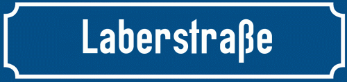 Straßenschild Laberstraße
