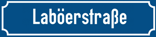 Straßenschild Laböerstraße zum kostenlosen Download