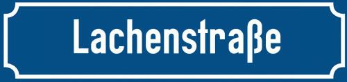 Straßenschild Lachenstraße