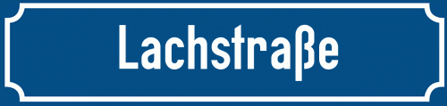 Straßenschild Lachstraße