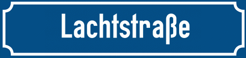Straßenschild Lachtstraße