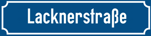 Straßenschild Lacknerstraße zum kostenlosen Download
