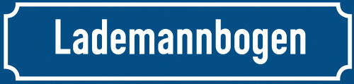 Straßenschild Lademannbogen